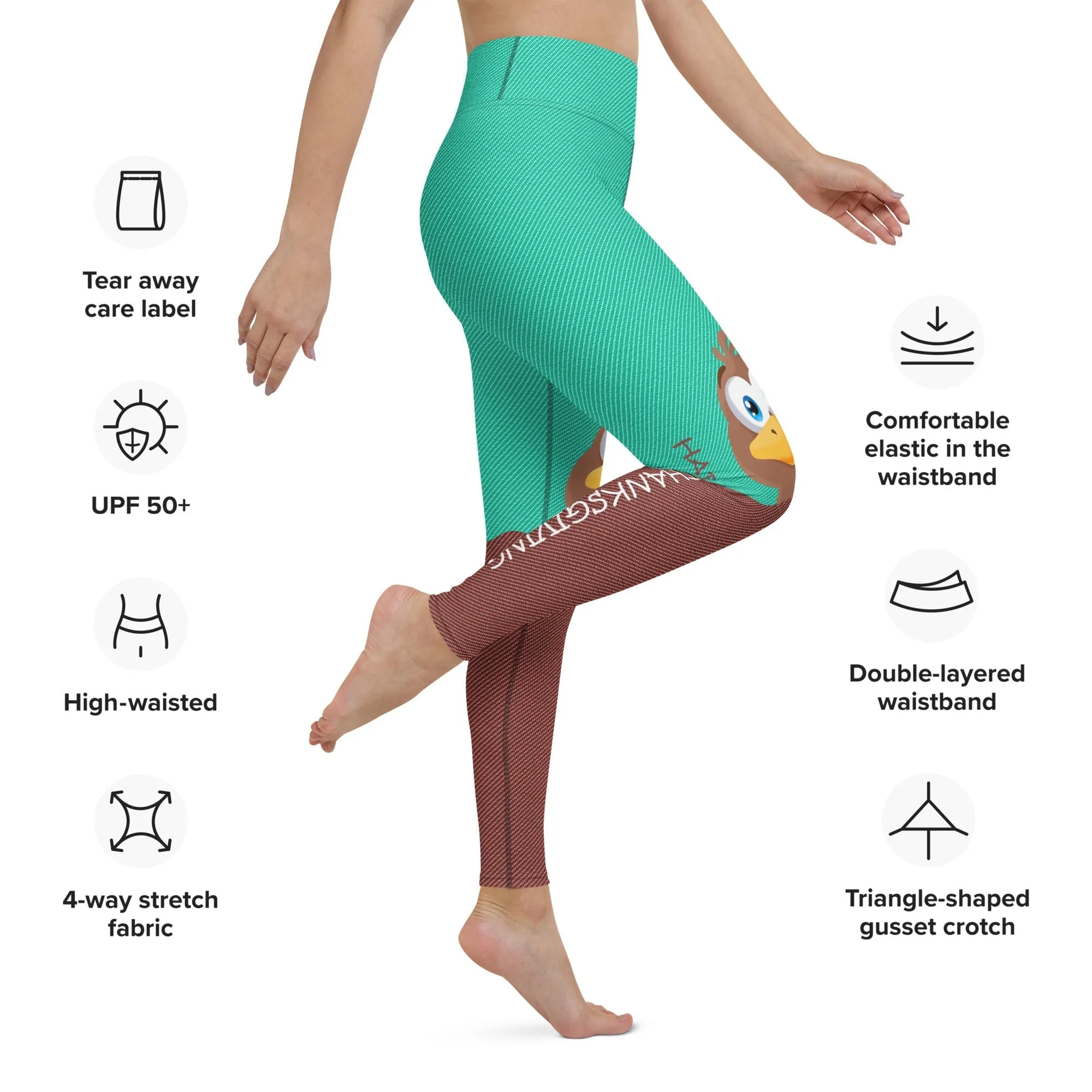 Peeking Turkey Yoga Leggings