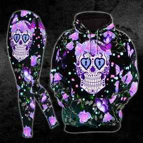 Pink Pastel Sugar Skull Combo Hoodie and Leggings