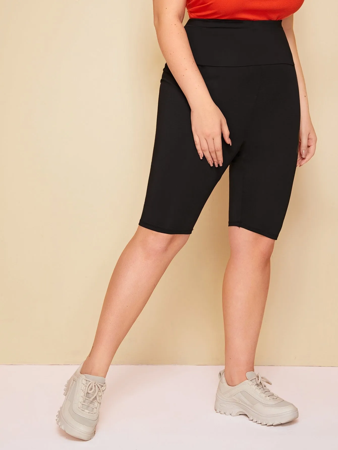 Plain Plus Size Leggings