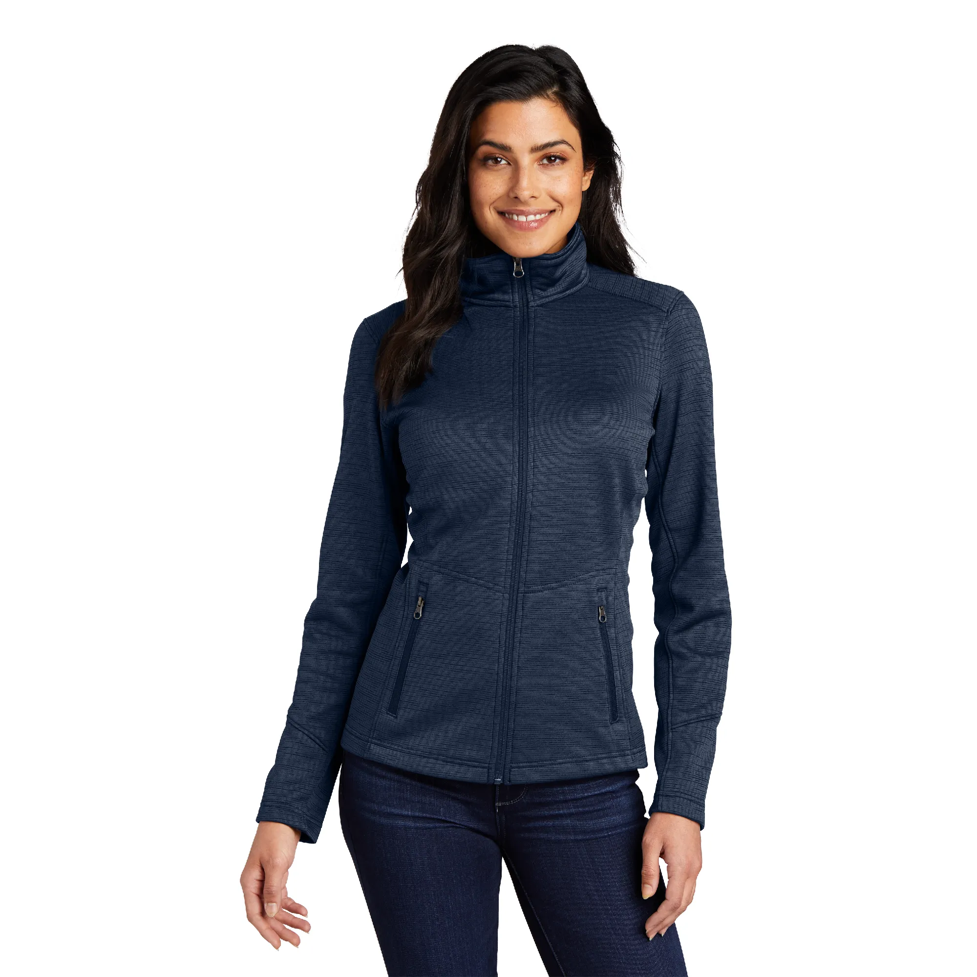 Port Authority® Ladies Digi Stripe Fleece Jacket