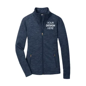 Port Authority® Ladies Digi Stripe Fleece Jacket