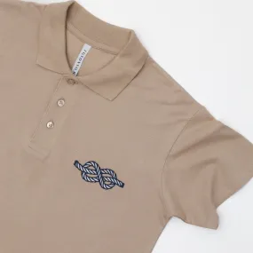 "Marine Knot" sand polo shirt