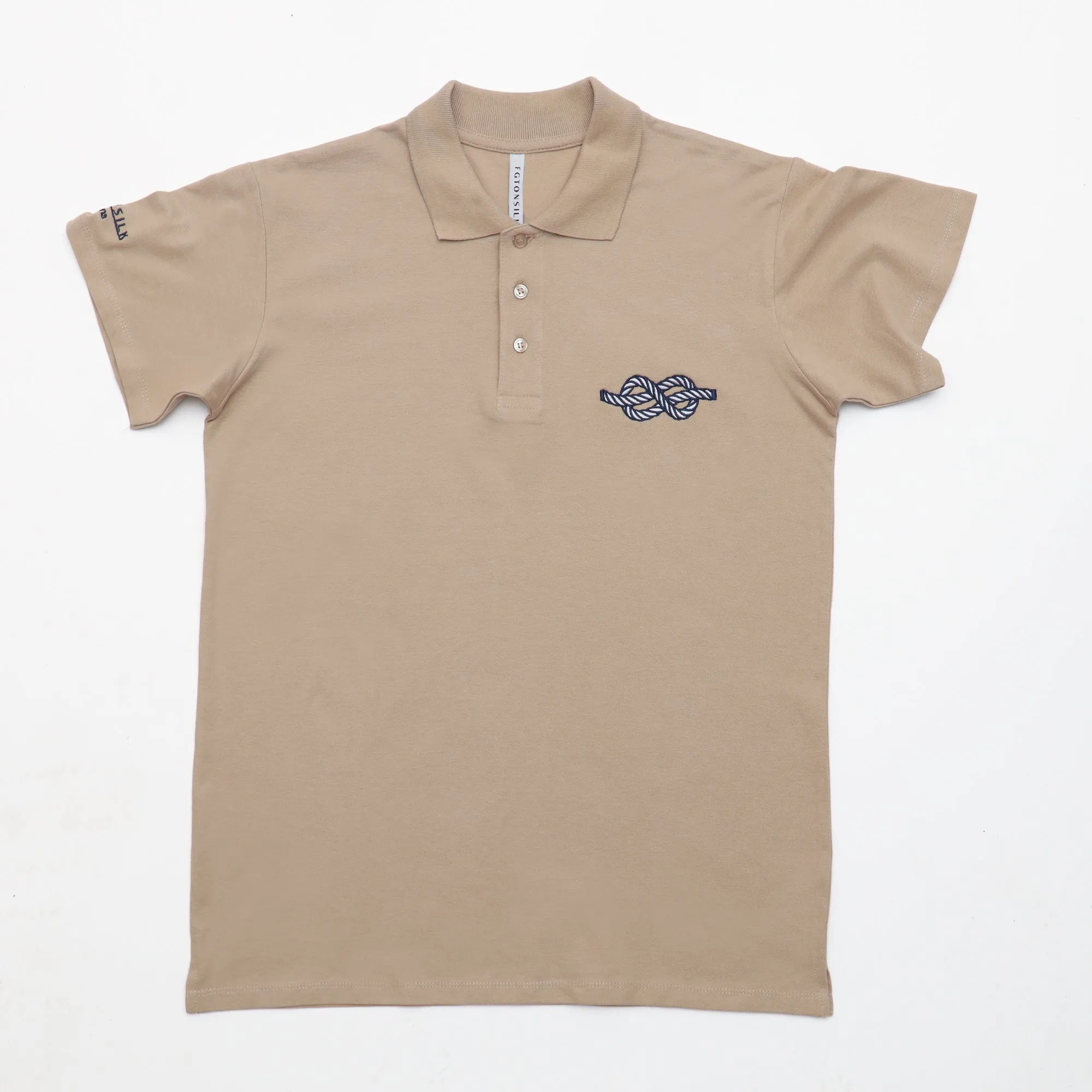 "Marine Knot" sand polo shirt