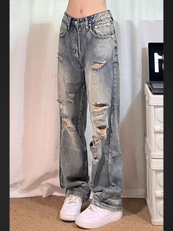 Ripped Street Denim Pants
