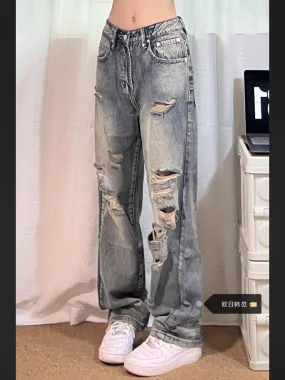 Ripped Street Denim Pants