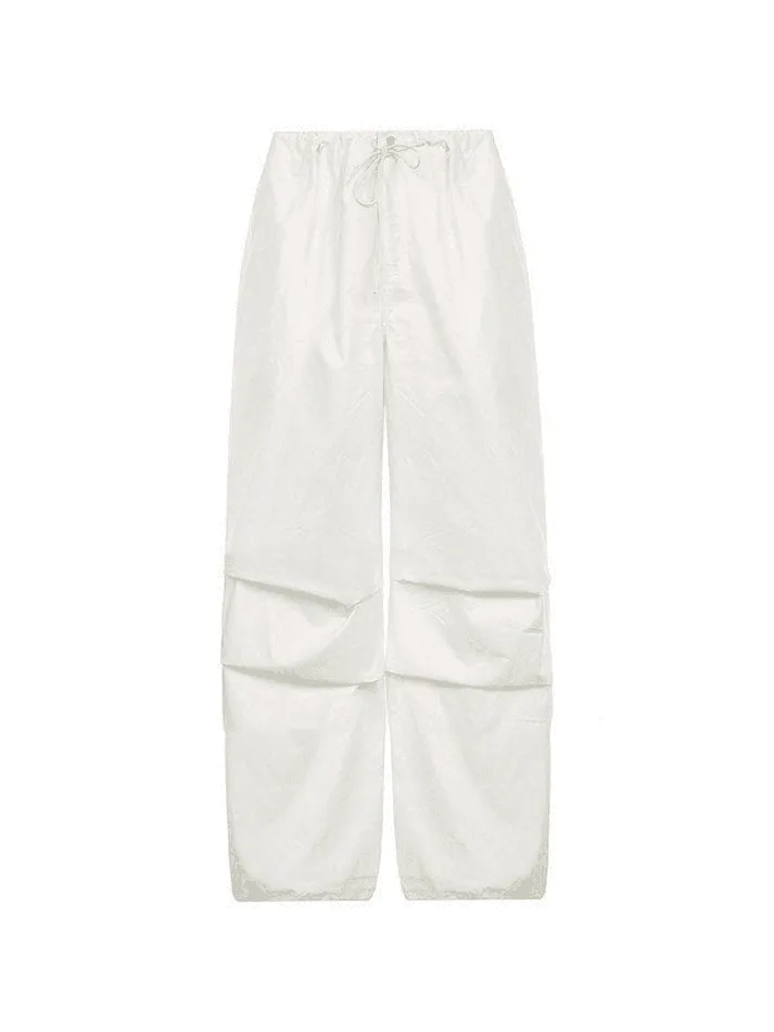 Ruched Low Waist Baggy Cargo Pants