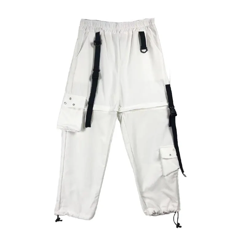 Street Zipper Strap Loose Pants SD01541