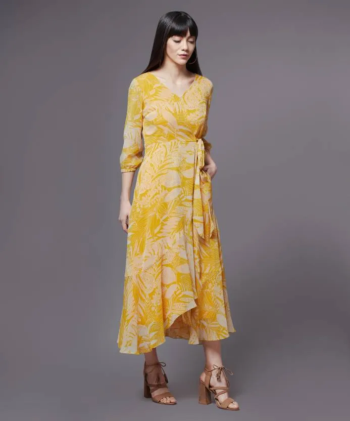 Sunshine Floral Wrap Dress