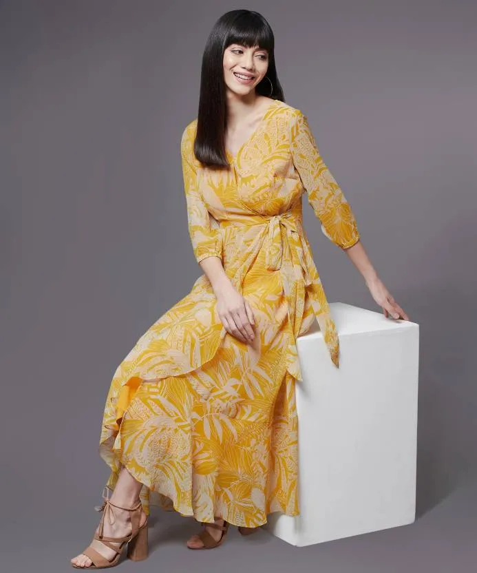 Sunshine Floral Wrap Dress