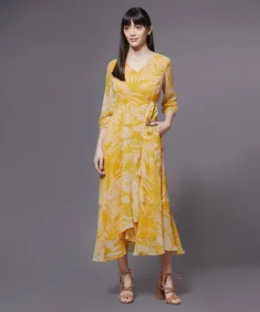 Sunshine Floral Wrap Dress
