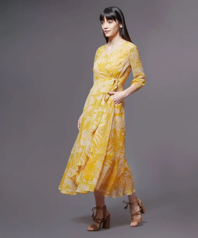 Sunshine Floral Wrap Dress