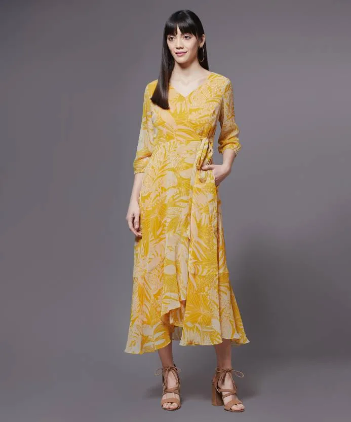 Sunshine Floral Wrap Dress
