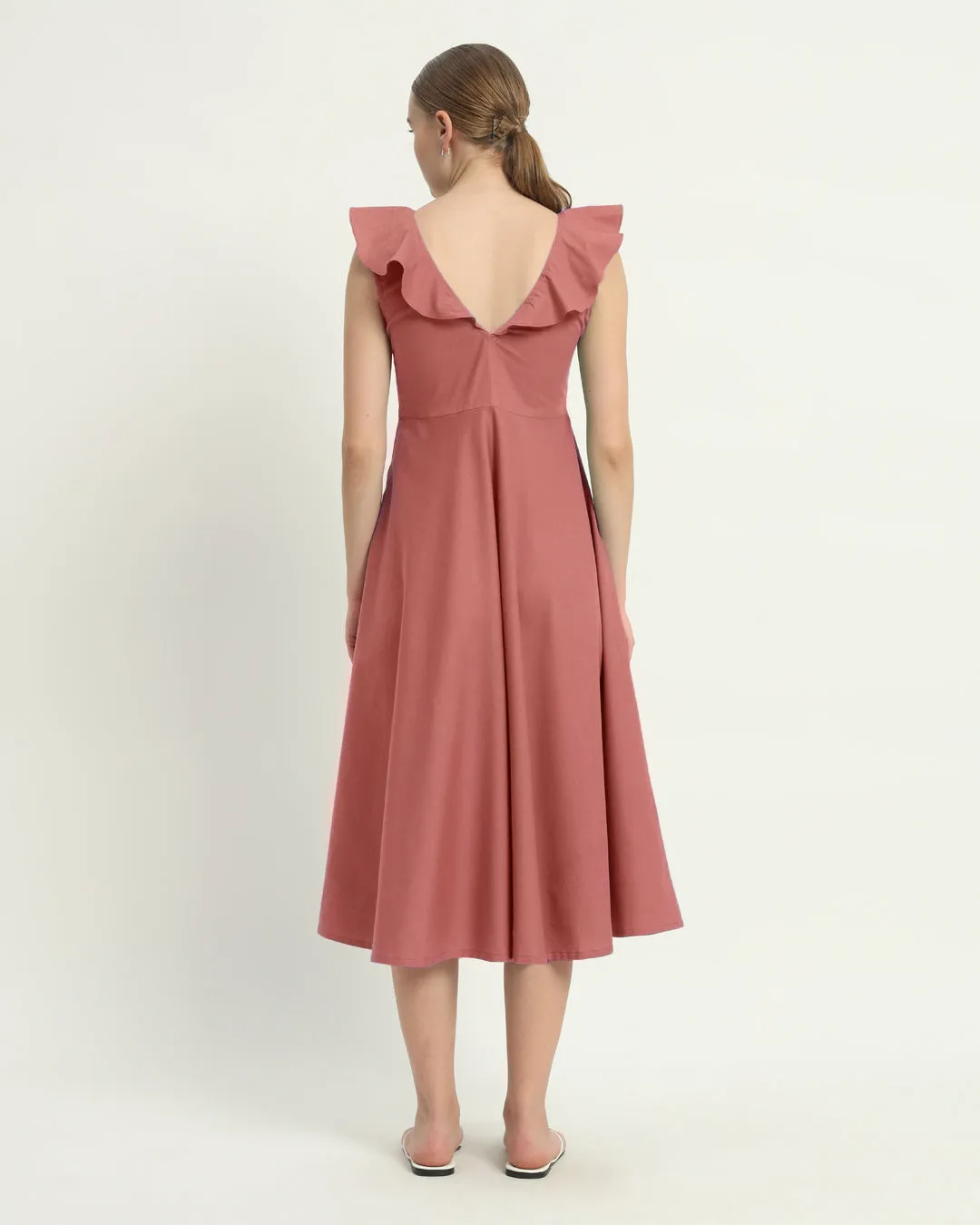 The Albany  Ivory Pink  Cotton Dress