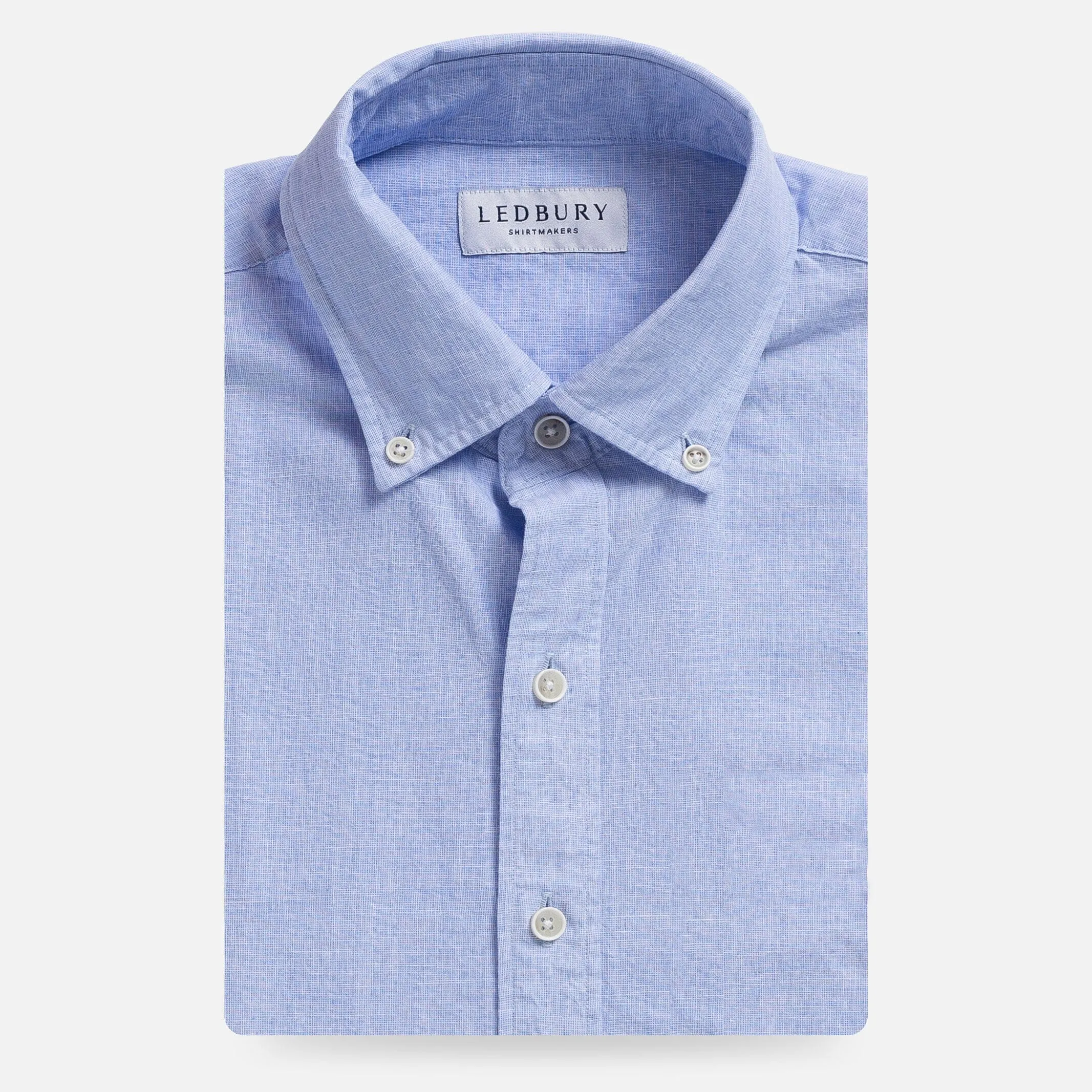 The Light Blue Barretto Cotton Linen Custom Shirt