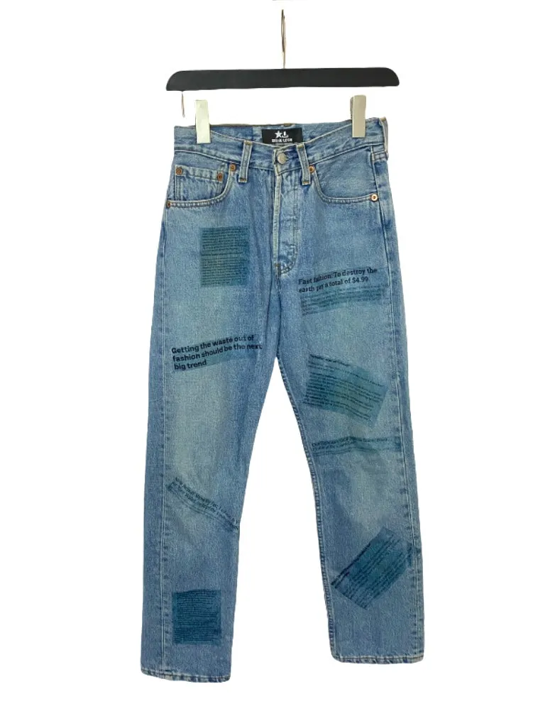 The words “best friend” become redefined - Upcycled Straight Leg Jeans