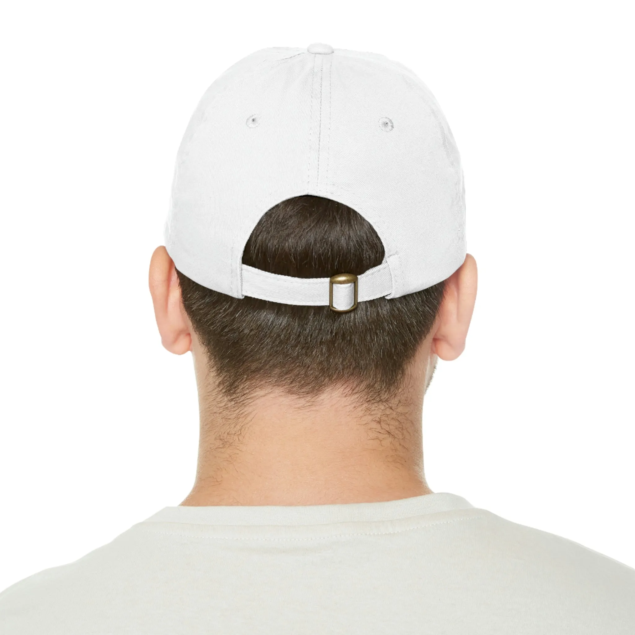 Three Persian Cats Meow POD Cat  Dad Hat with Leather Patch (Round)