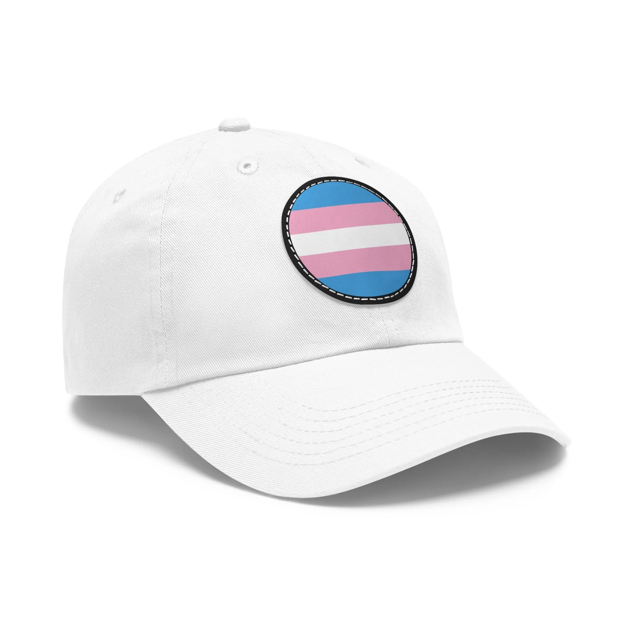 Transgender Trans Pride Hat with Round Patch