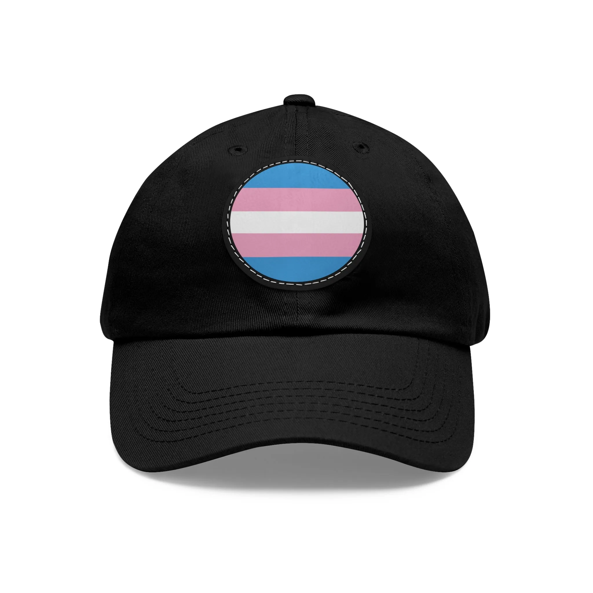 Transgender Trans Pride Hat with Round Patch