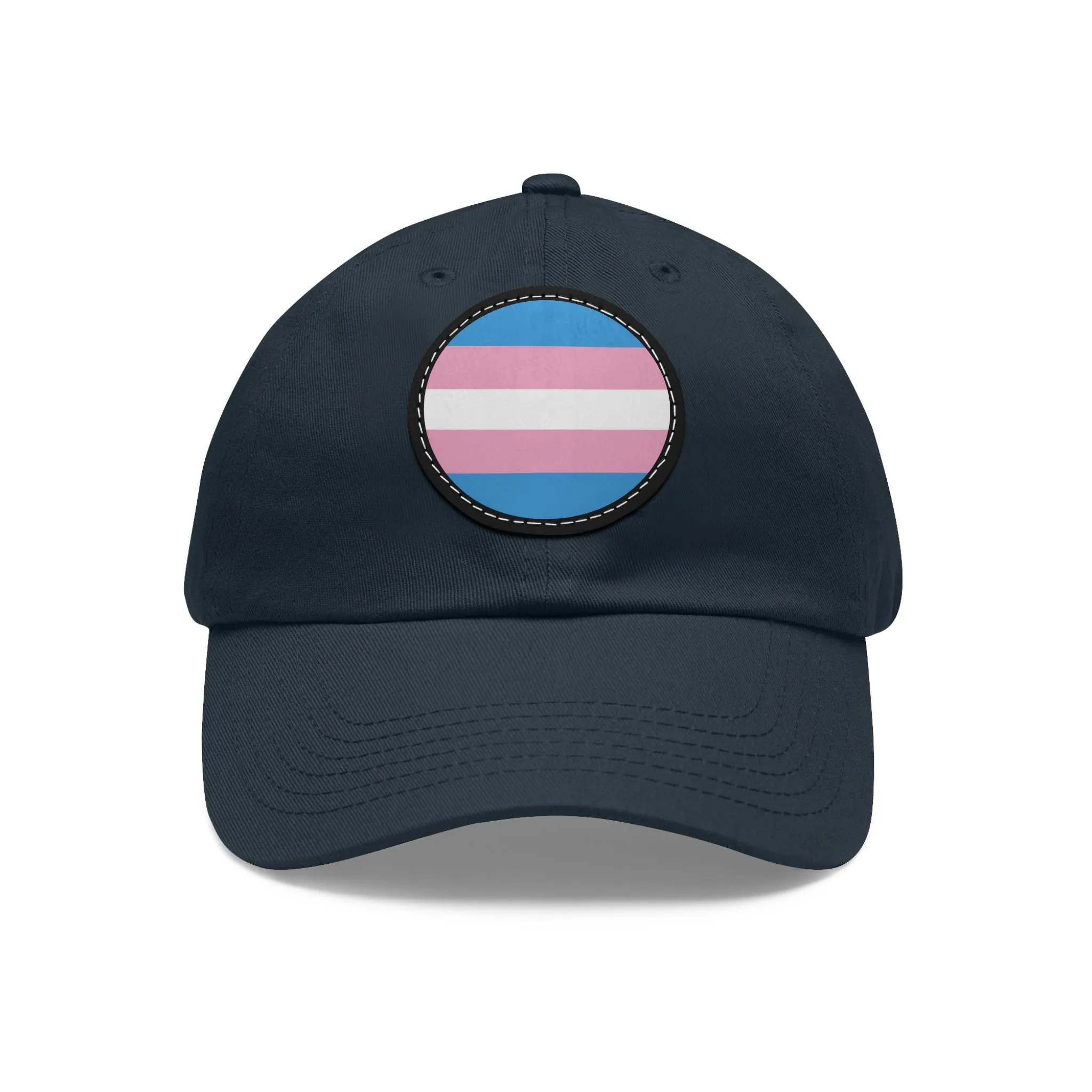 Transgender Trans Pride Hat with Round Patch