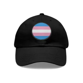 Transgender Trans Pride Hat with Round Patch