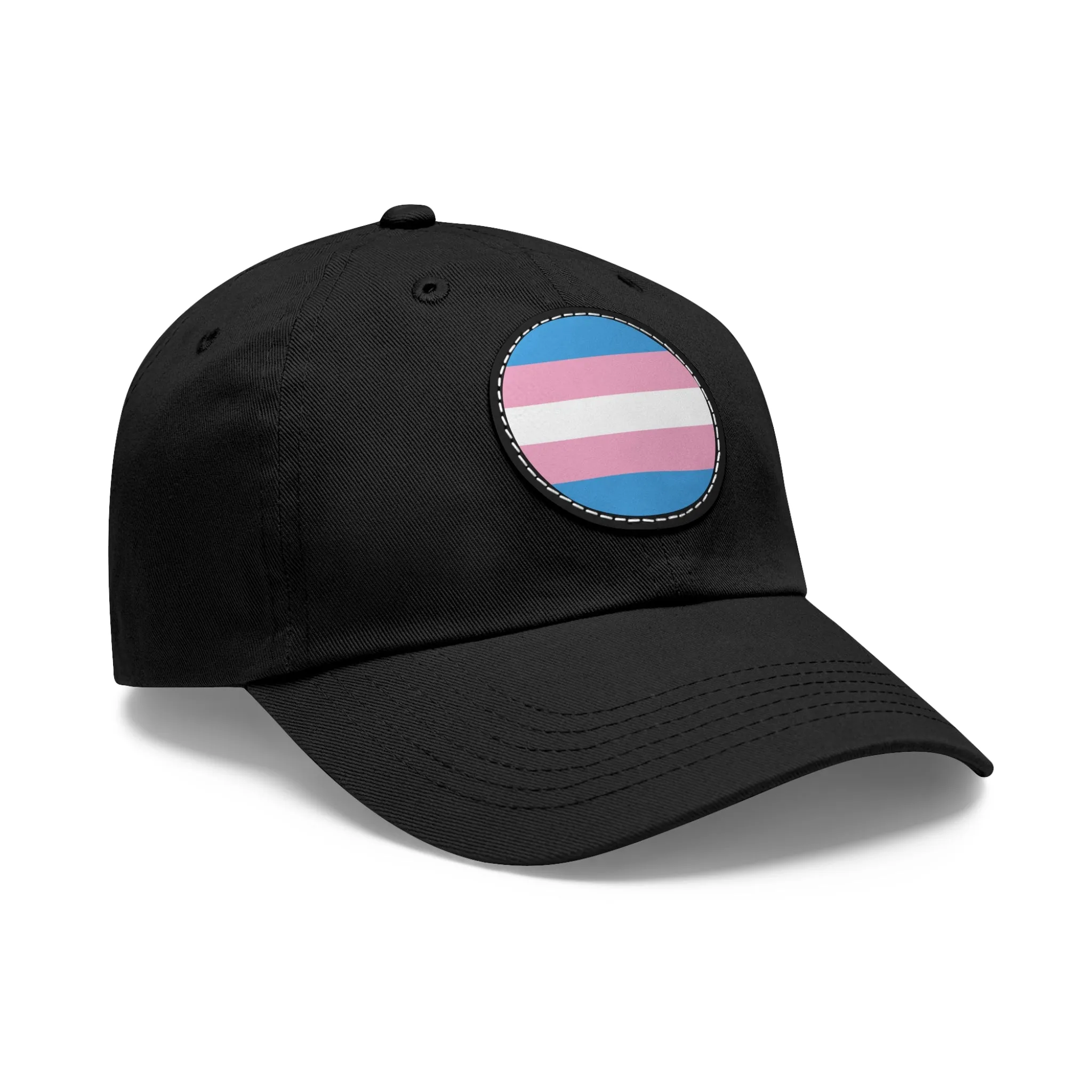 Transgender Trans Pride Hat with Round Patch