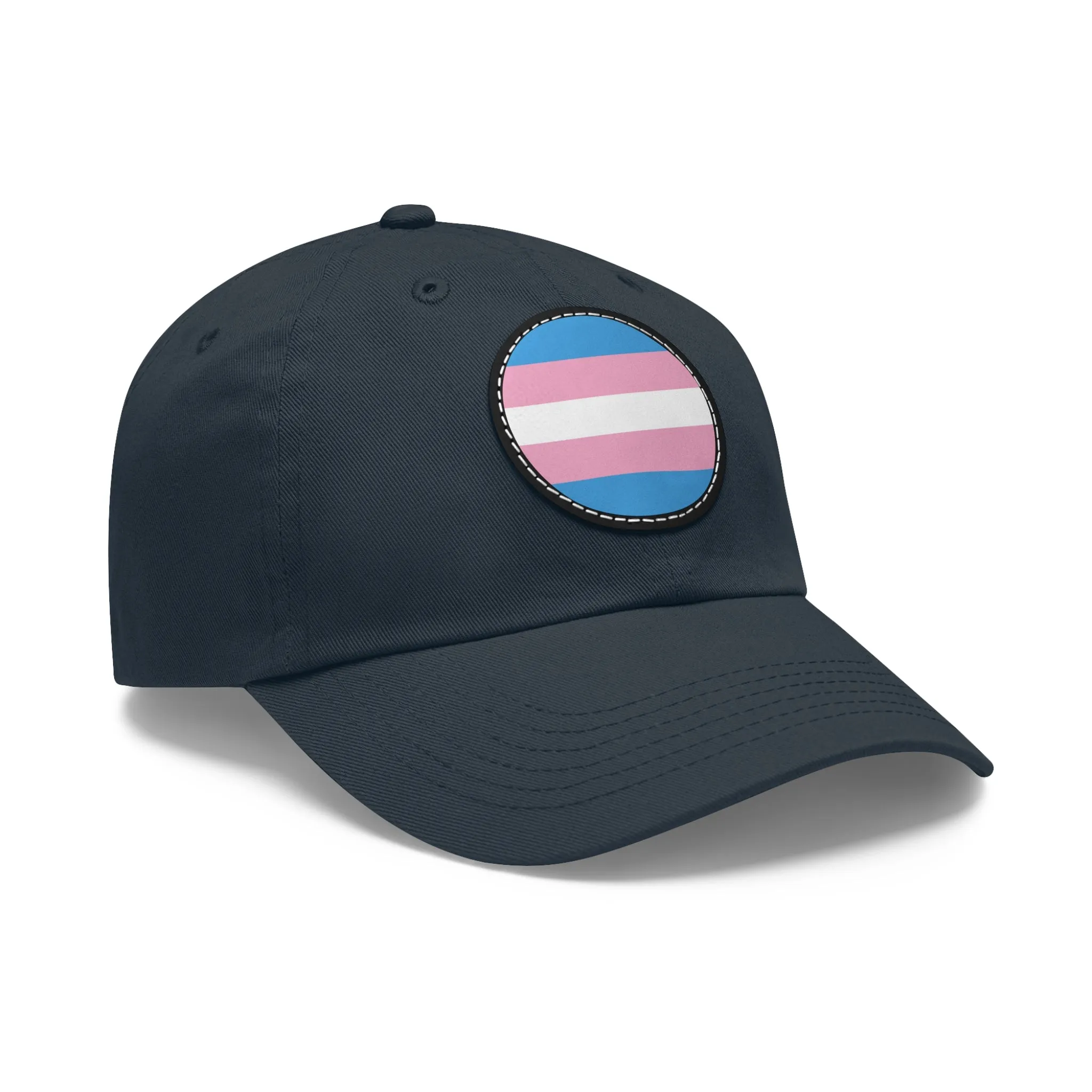 Transgender Trans Pride Hat with Round Patch