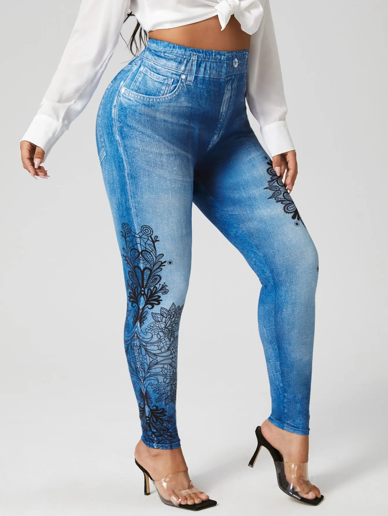 Tribal Long Plus Size Leggings