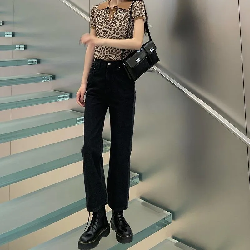 Two Colored Blue Black Grunge Aesthetic Denim Pants