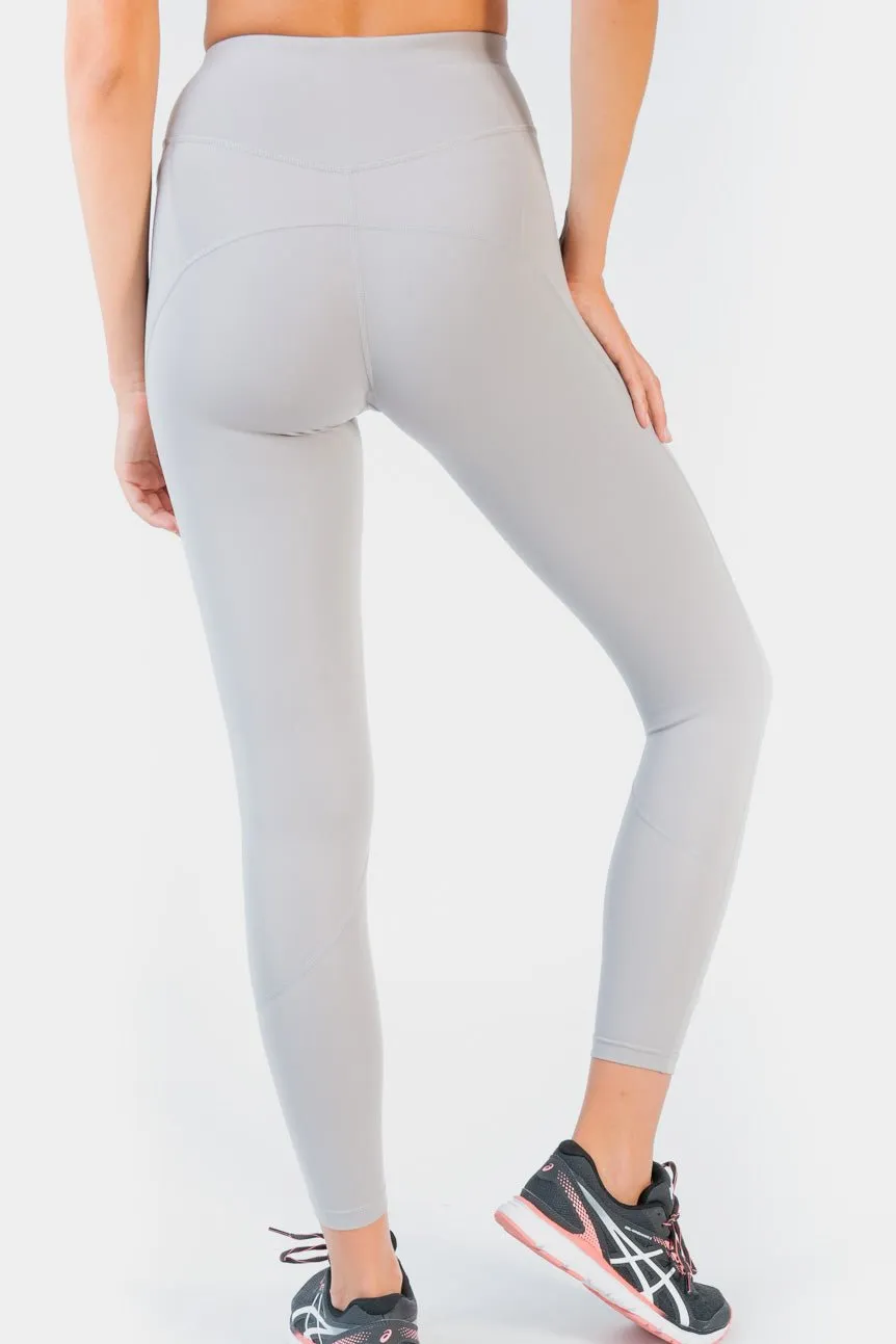 Ultra High Waisted 7/8 Length Gym Leggings-Grey