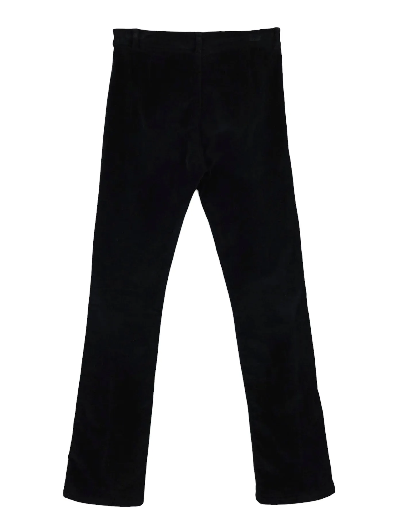 Vintage 2000s Y2K Miss Sixty Grunge Black Mid-Rise Velour Straight Leg Trouser Pants