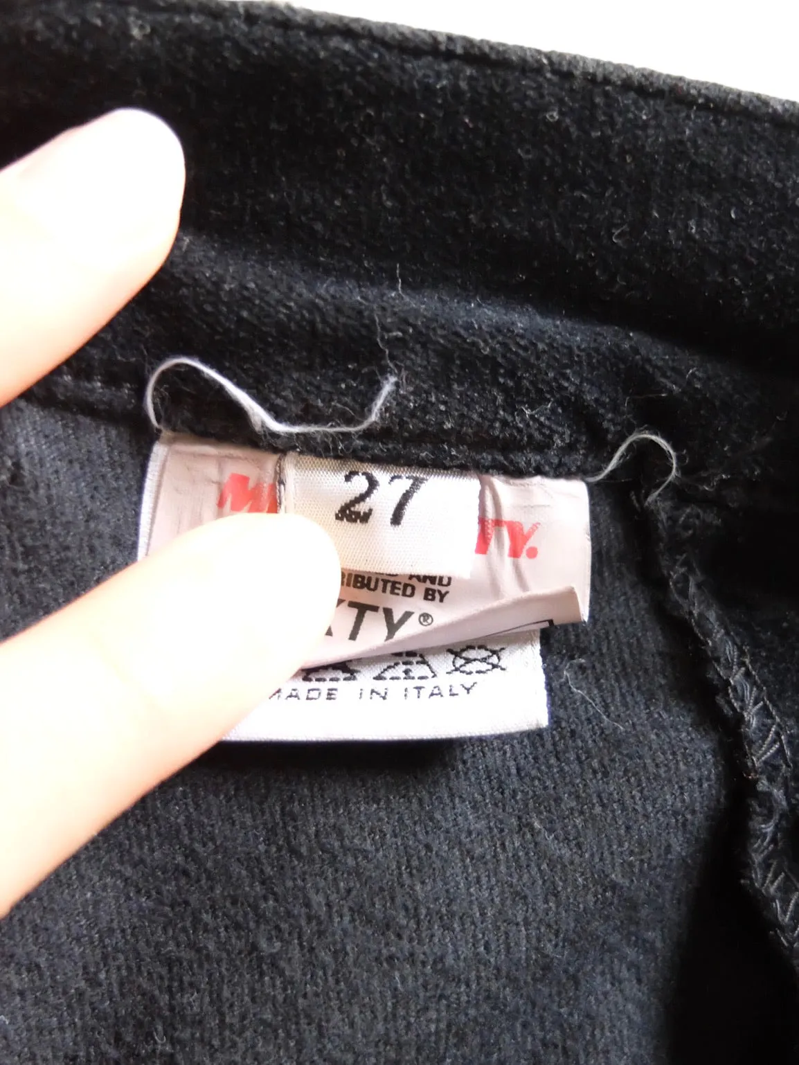 Vintage 2000s Y2K Miss Sixty Grunge Black Mid-Rise Velour Straight Leg Trouser Pants