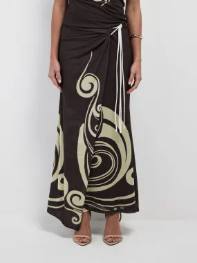WAVE NOUVEAU MIDI SKIRT