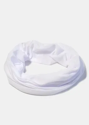 White Multi-Use Face Covering Scarf