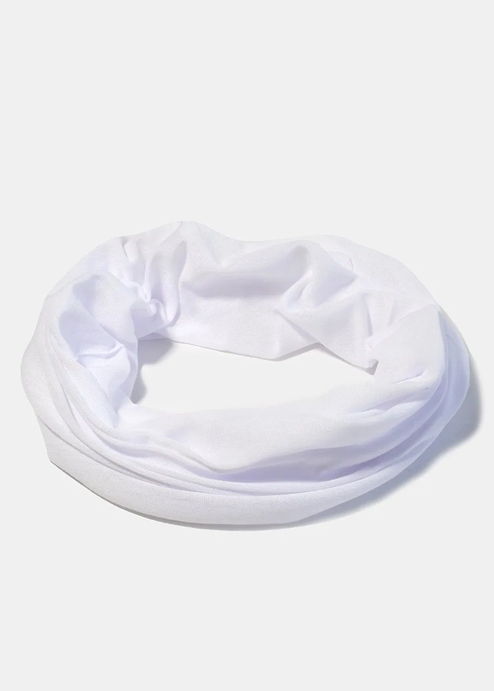 White Multi-Use Face Covering Scarf
