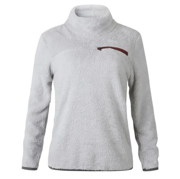 Women's Casual Turtleneck Jumper with Zipper | Ideal for Autumn/Winter