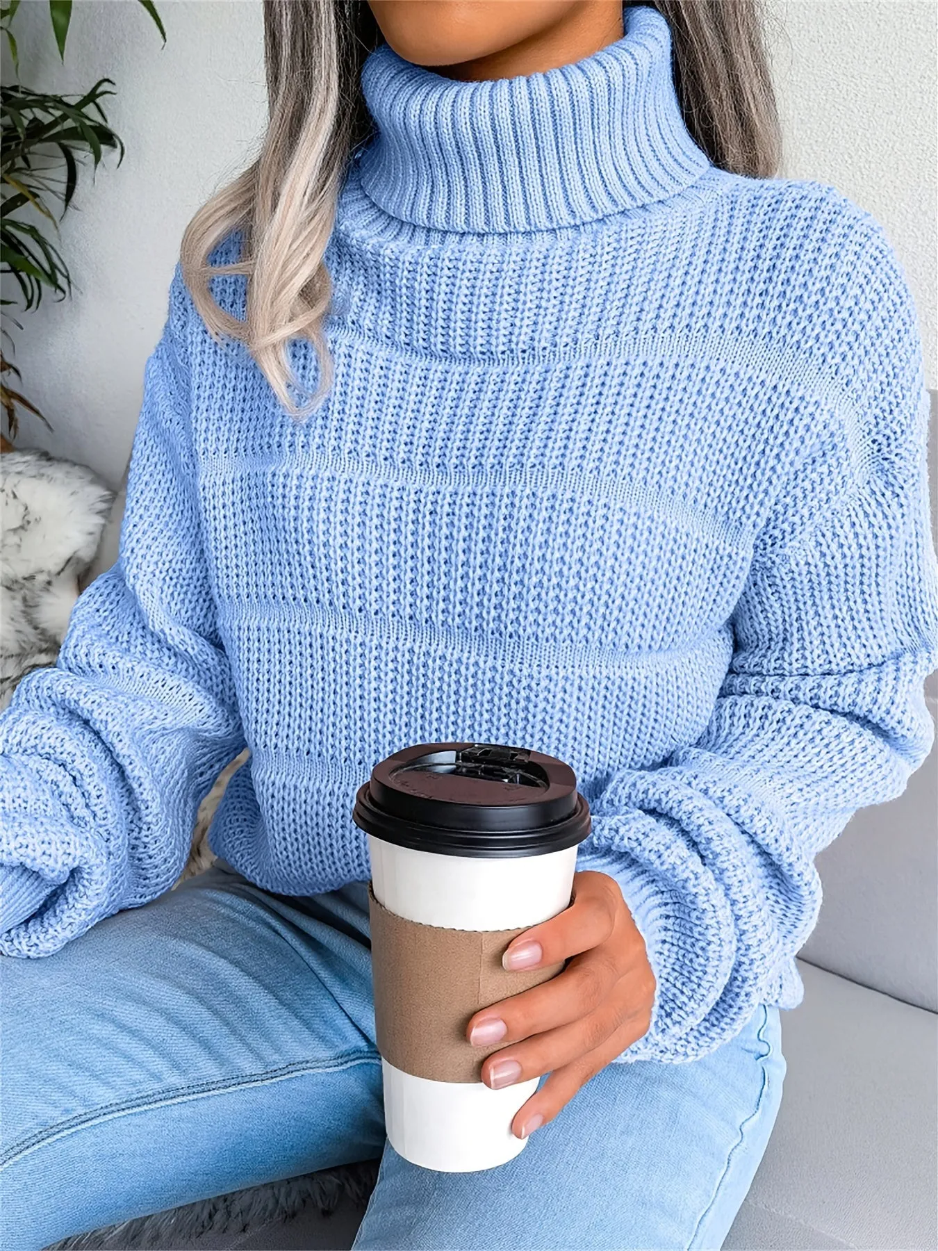 Women's Comfortable Stretchy Long Sleeve Jumper | Ideal for Autumn/Winter