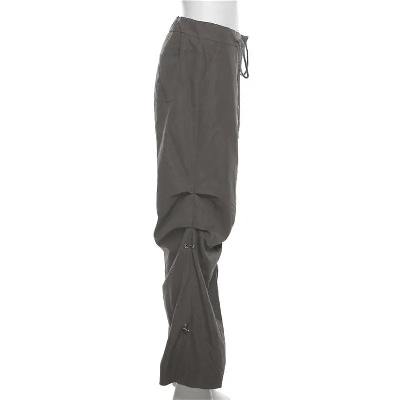 Women's Grunge Drawstring Casual Pants
