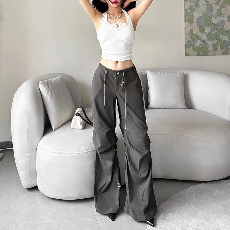 Women's Grunge Drawstring Casual Pants
