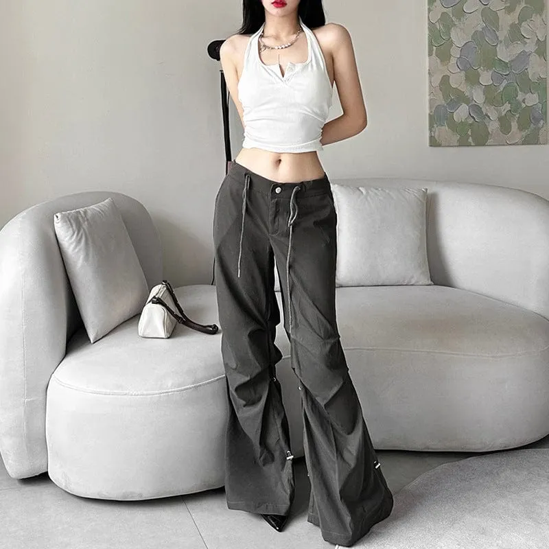 Women's Grunge Drawstring Casual Pants