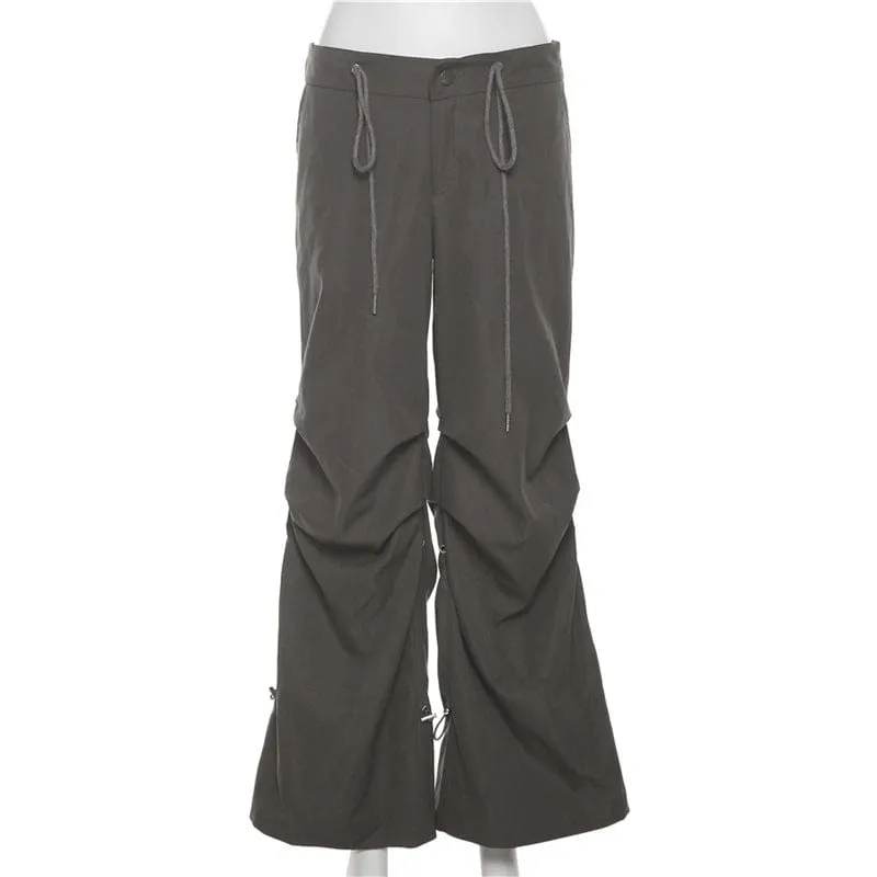 Women's Grunge Drawstring Casual Pants
