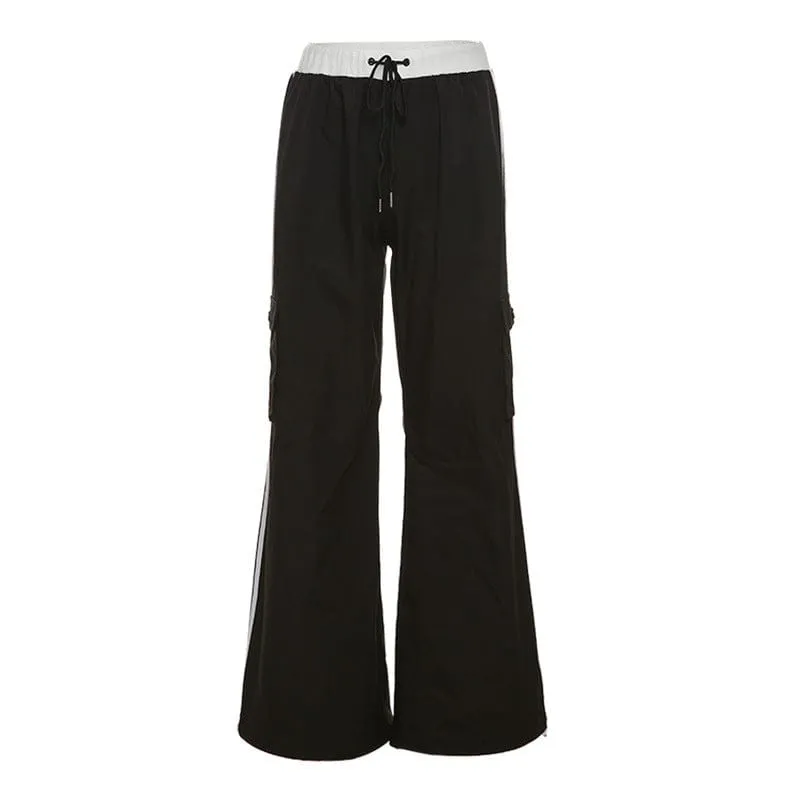 Women's Grunge Stripes Drawstring Pants