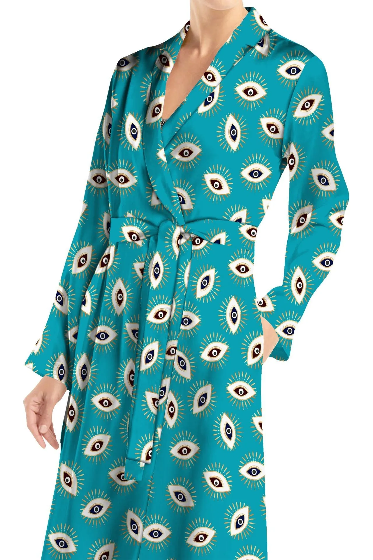 Womens Midi Wrap Dress