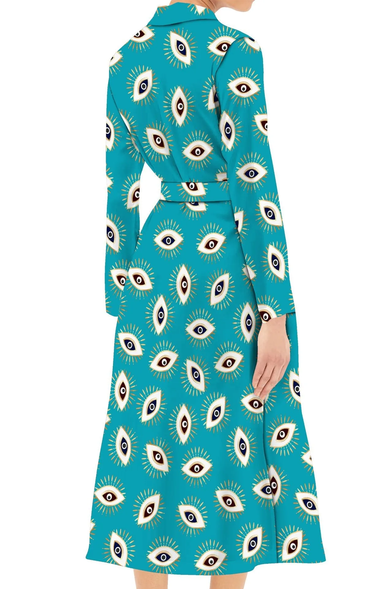 Womens Midi Wrap Dress